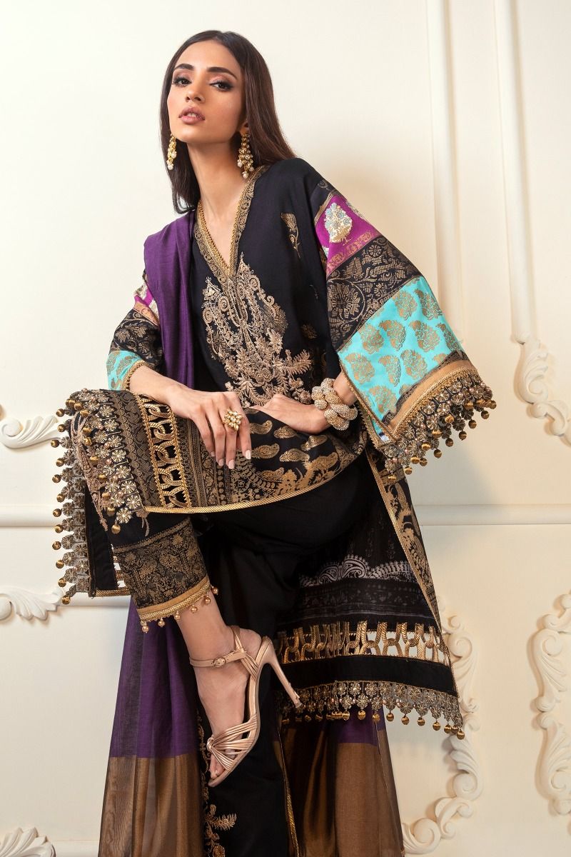 B201-003A-CU | Sana Safinaz | Karnool Block Print Collection'20