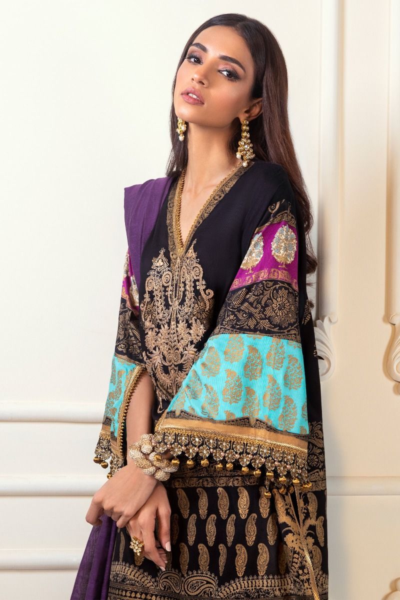 B201-003A-CU | Sana Safinaz | Karnool Block Print Collection'20