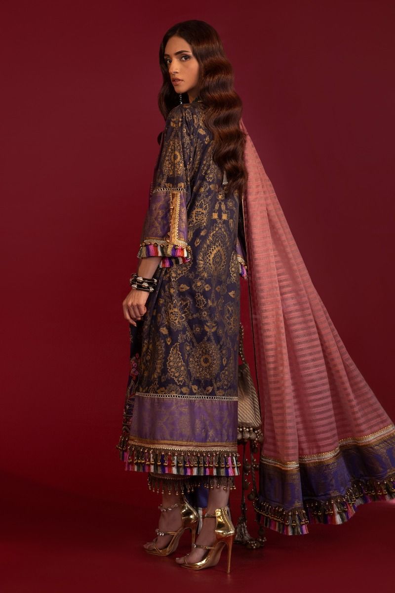 B201-004A-CU | Sana Safinaz | Karnool Block Print Collection'20
