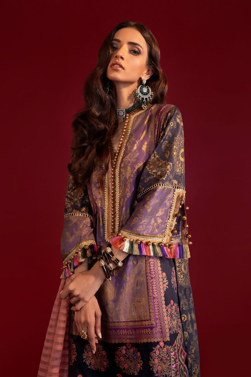 B201-004A-CU | Sana Safinaz | Karnool Block Print Collection'20