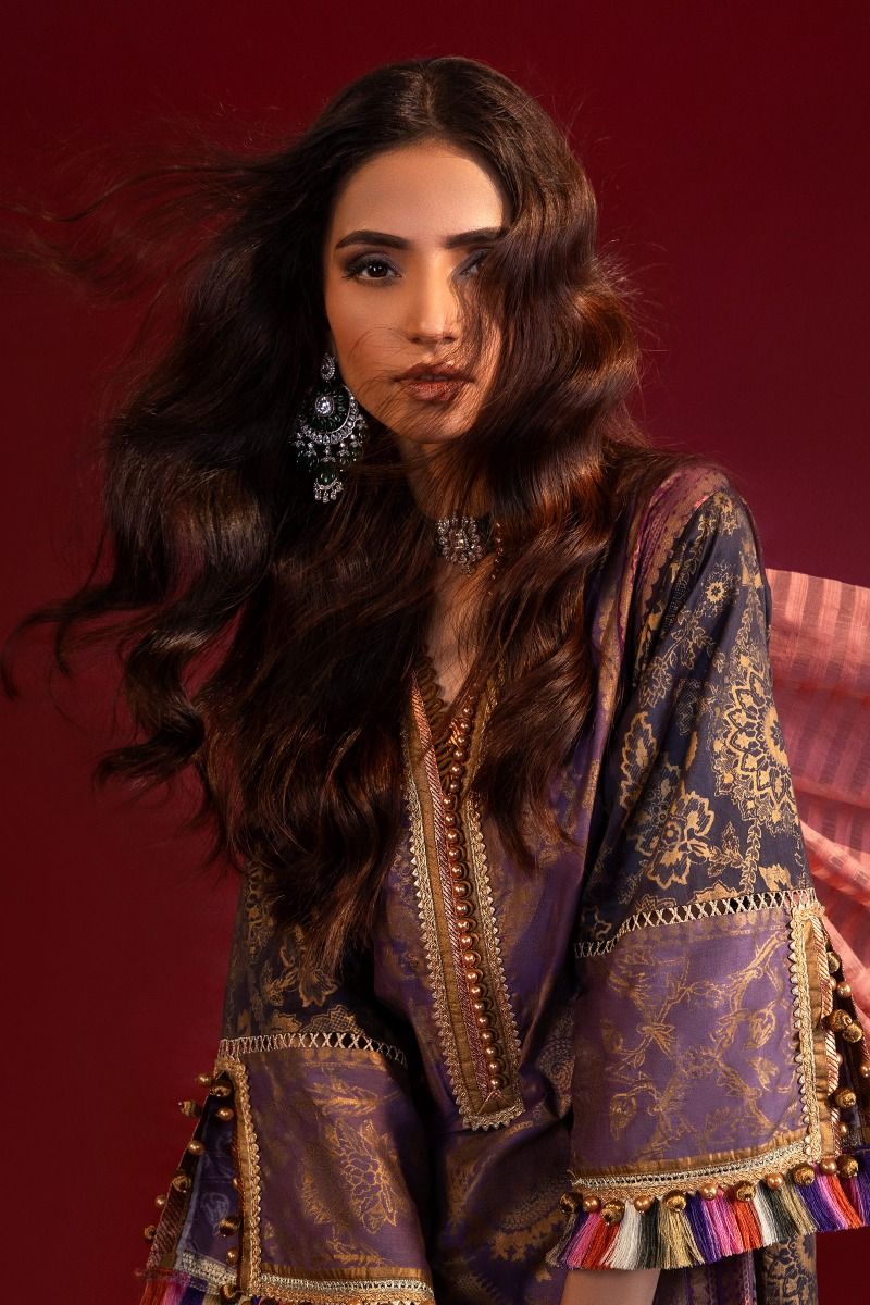 B201-004A-CU | Sana Safinaz | Karnool Block Print Collection'20