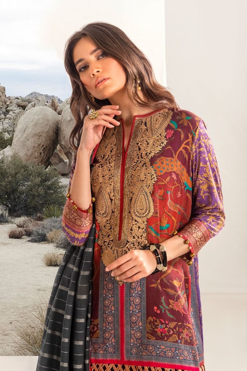 B201-005A-CU | Sana Safinaz | Karnool Block Print Collection'20