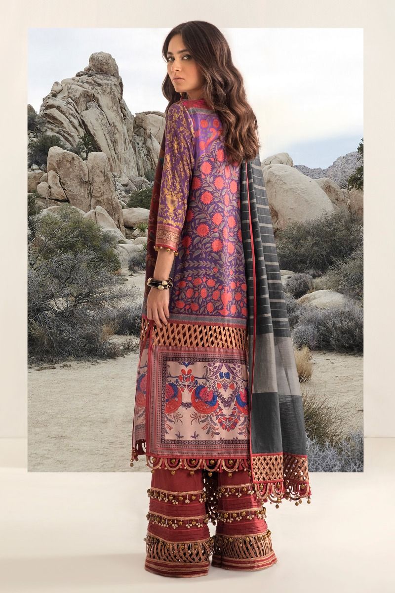 B201-005A-CU | Sana Safinaz | Karnool Block Print Collection'20