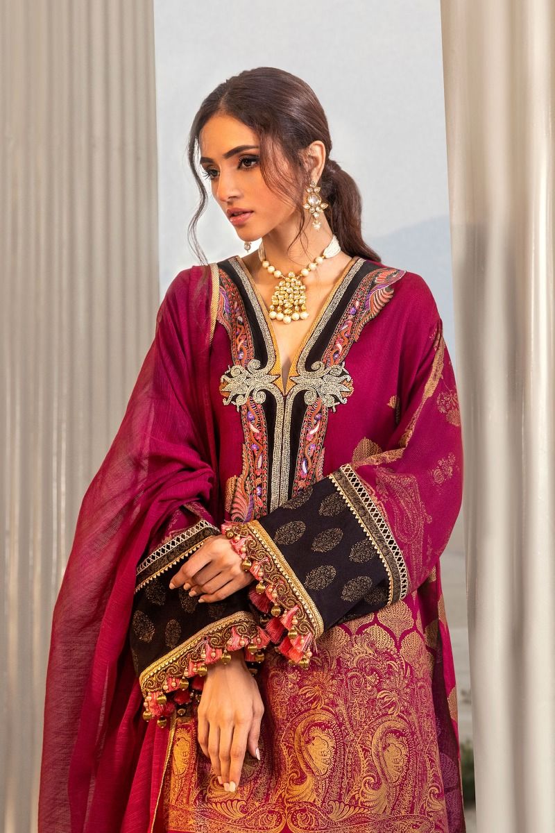 B201-007A-CU | Sana Safinaz | Karnool Block Print Collection'20