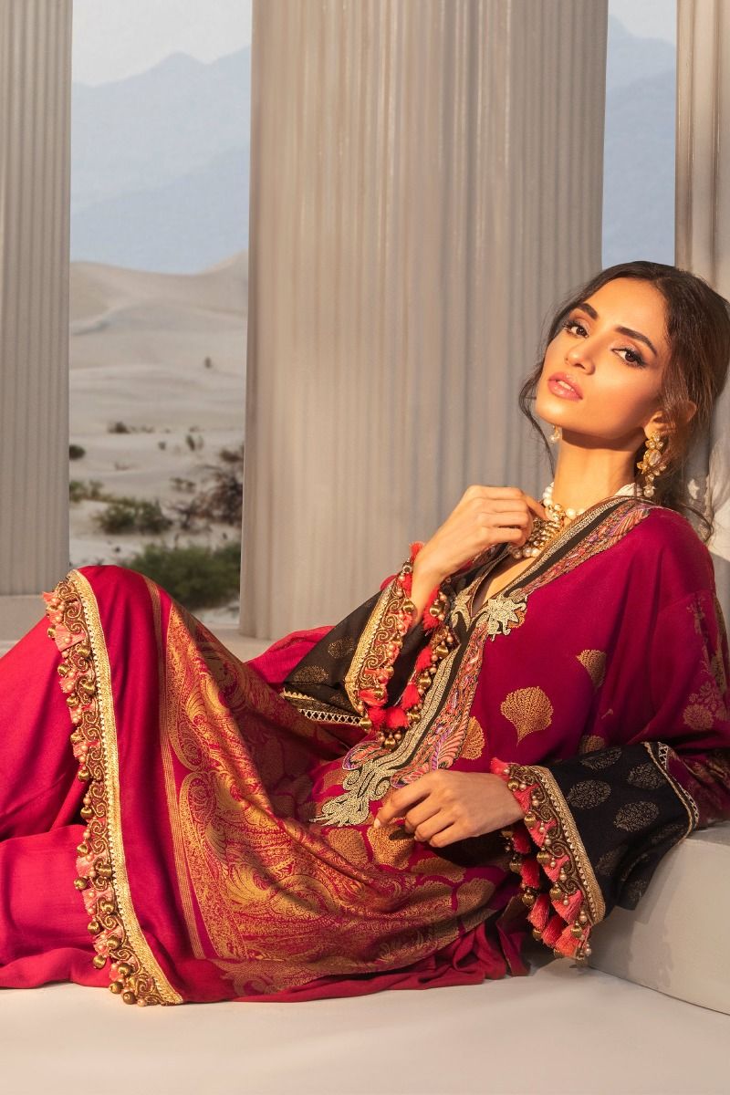 B201-007A-CU | Sana Safinaz | Karnool Block Print Collection'20
