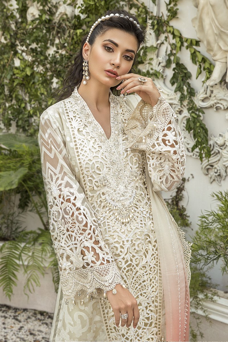 White (BD-1905) | Maria. B. | Unstitched MBroidered Eid Collection 2020