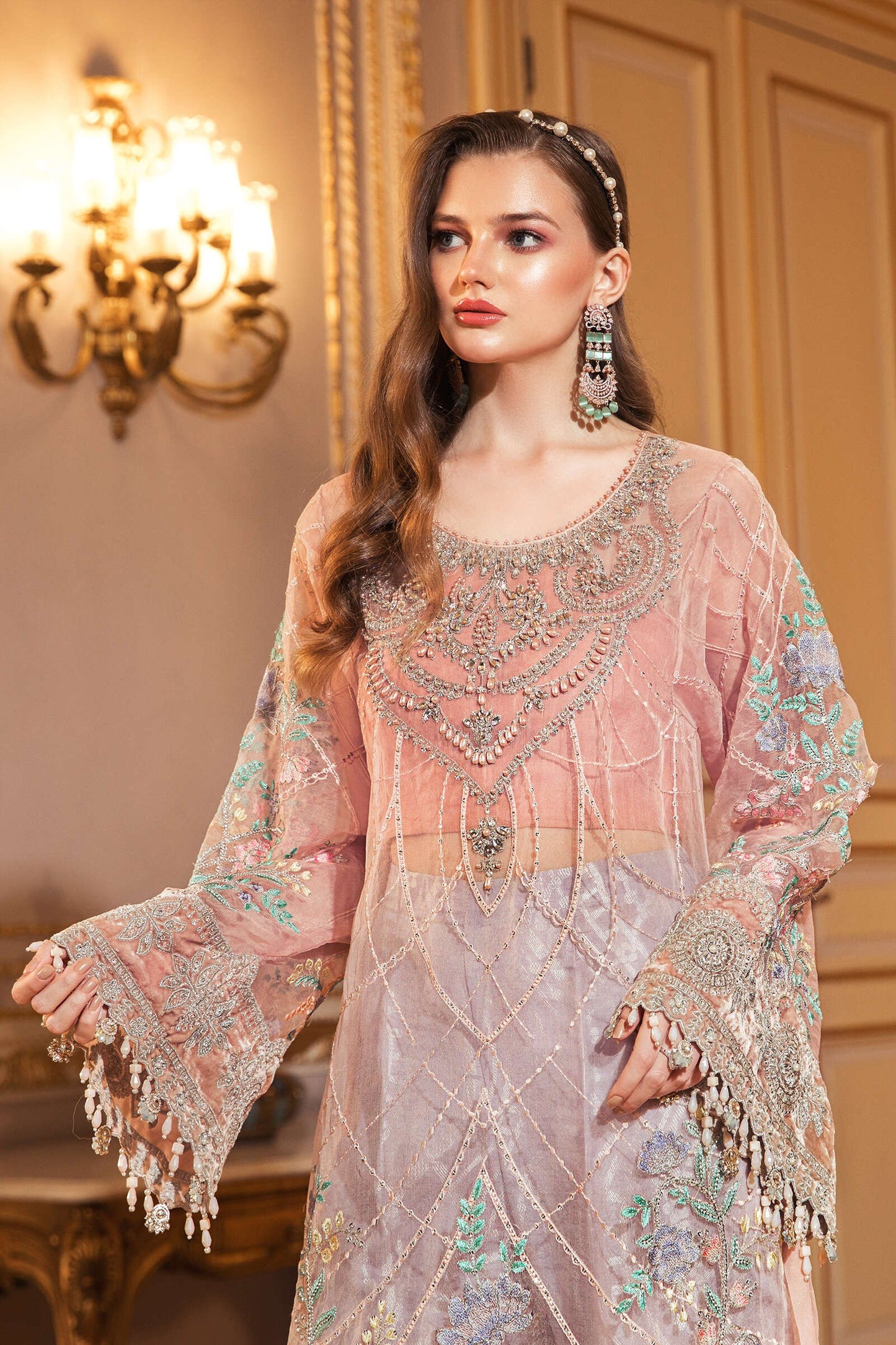 Fresh Peach (BD-2003) | Maria.B. | MBROIDERED | Wedding Edition 2020