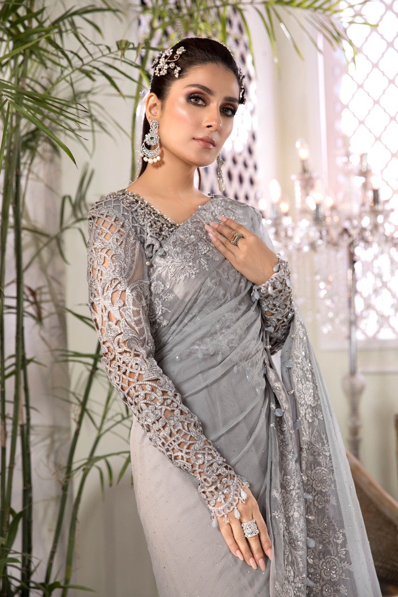 Silver Grey (BD-2201) | Maria B | Mbroidered Heritage Festive Collection 2021