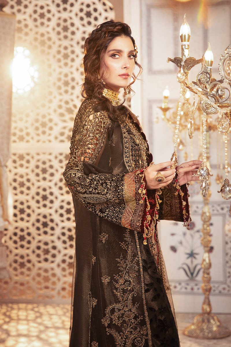 Black and Burnt Gold (BD-2301) | Maria B | Mbroidered Unstitched Collection 2021