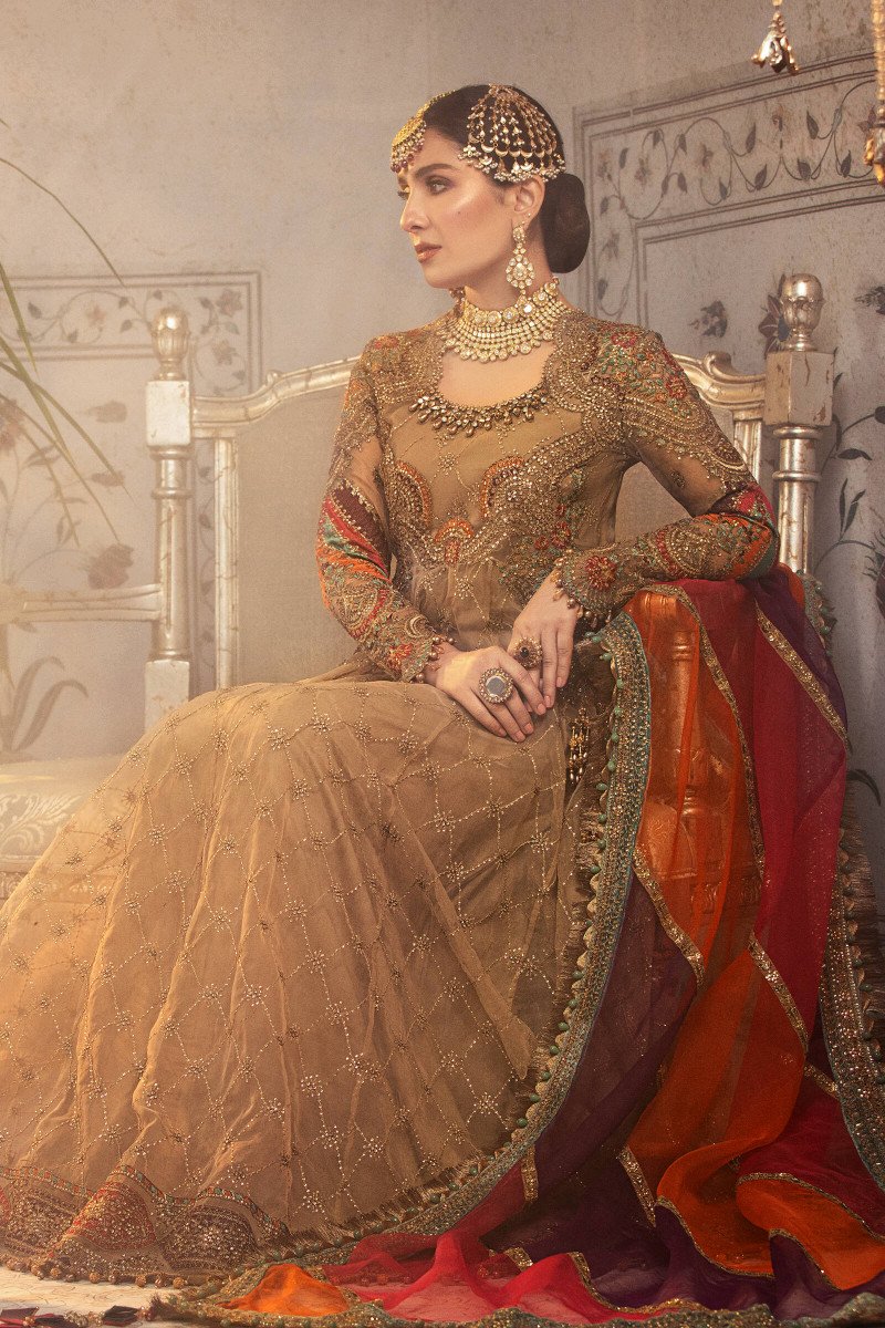 Vintage gold chata patti (BD-2308) | Maria B | Mbroidered Unstitched Collection 2021