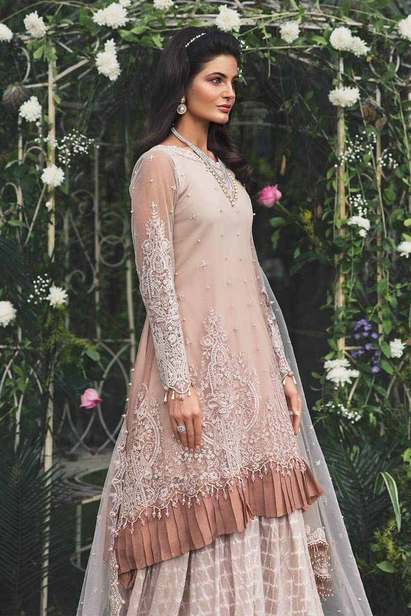 CST-207-Peaches and Cream | MARIA B | Unstitched Sateen Collection