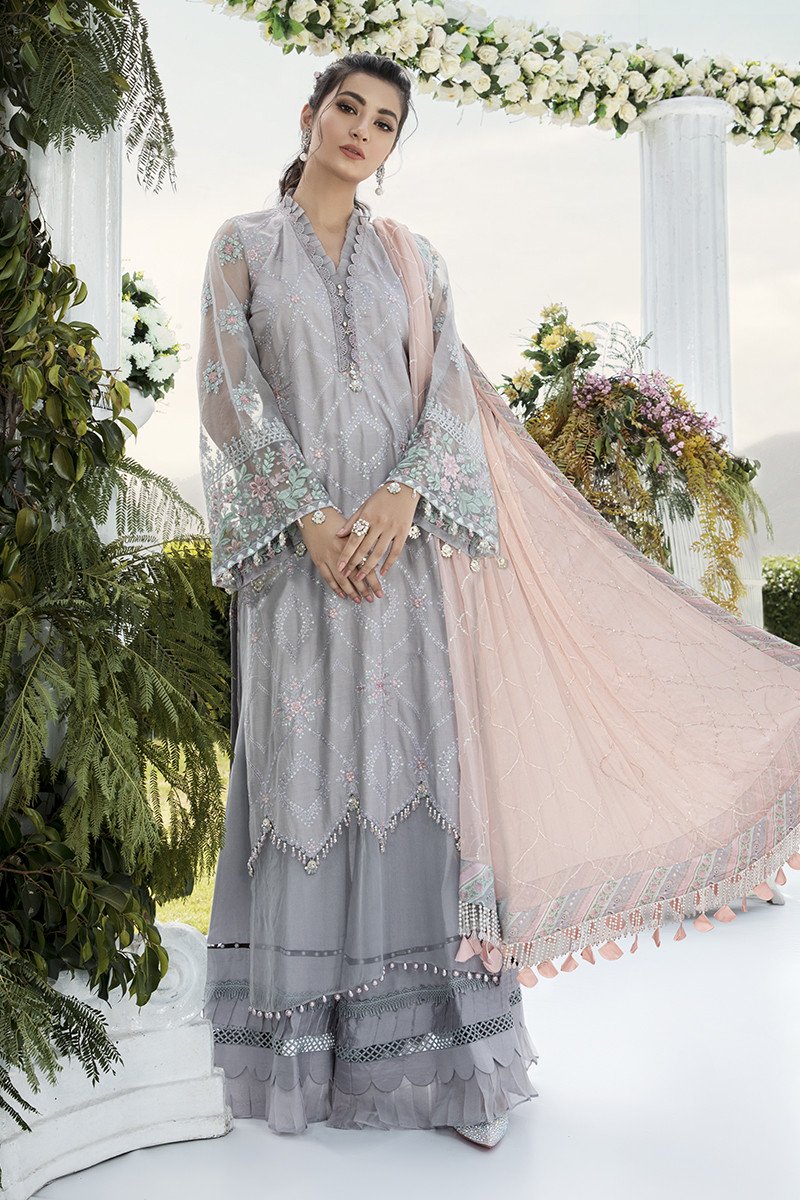 CST-304-Lilac | Maria B. | Sateen | Unstitched | Fall Collection'20