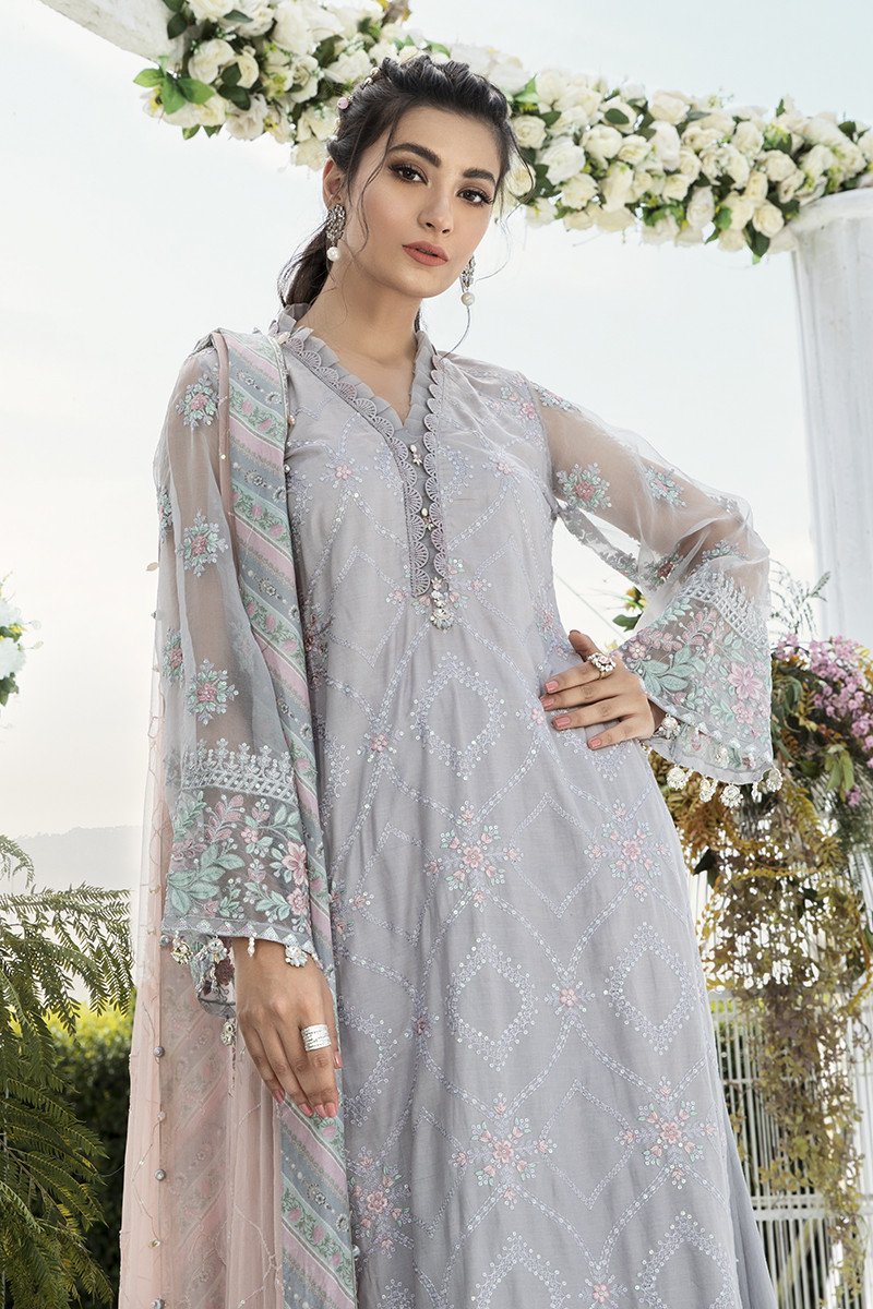 CST-304-Lilac | Maria B. | Sateen | Unstitched | Fall Collection'20