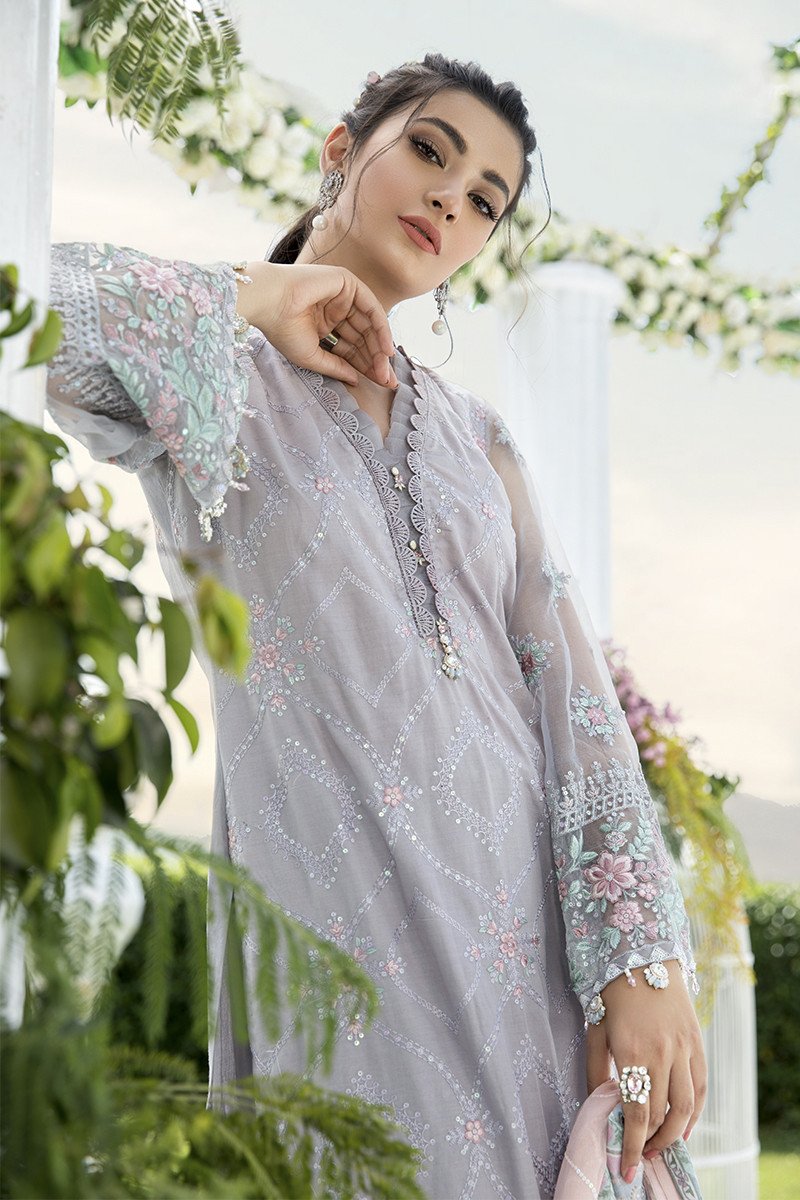 CST-304-Lilac | Maria B. | Sateen | Unstitched | Fall Collection'20