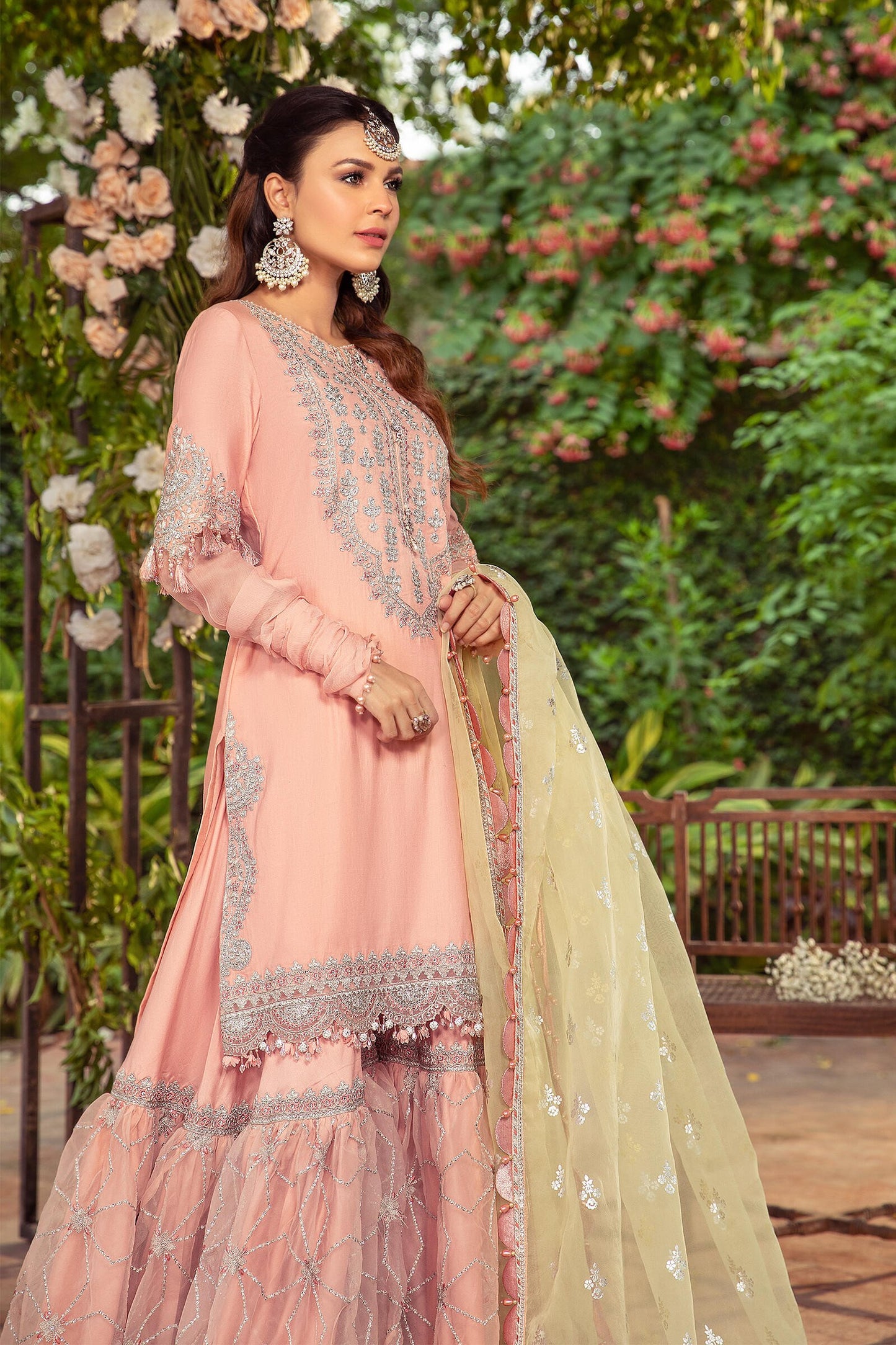 CST-405-Peach | Maria.B. | Unstitched Sateen Collection