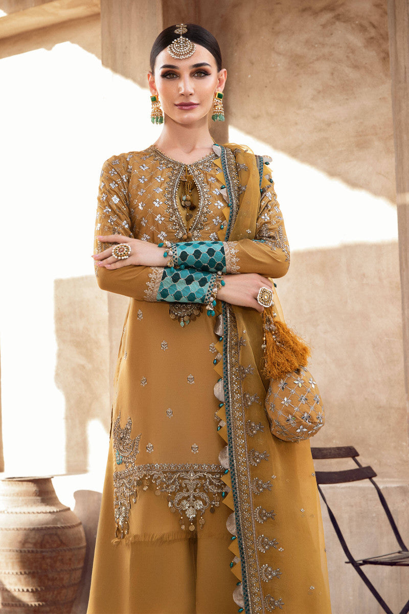 CST-503-Mustard | Maria B | Sateen | Unstitched Collection 2022