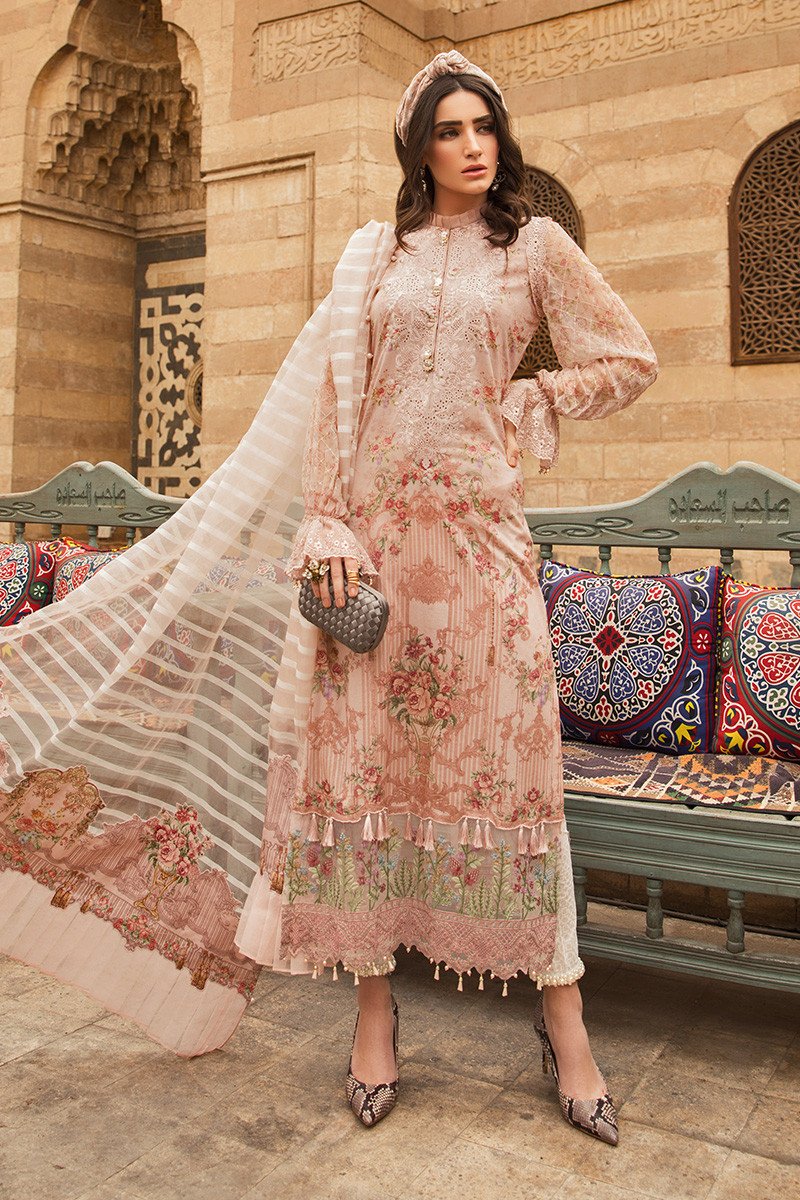 D-2002-A | Maria B. | Unstitched Fabrics | Spring Summer Lawn'20
