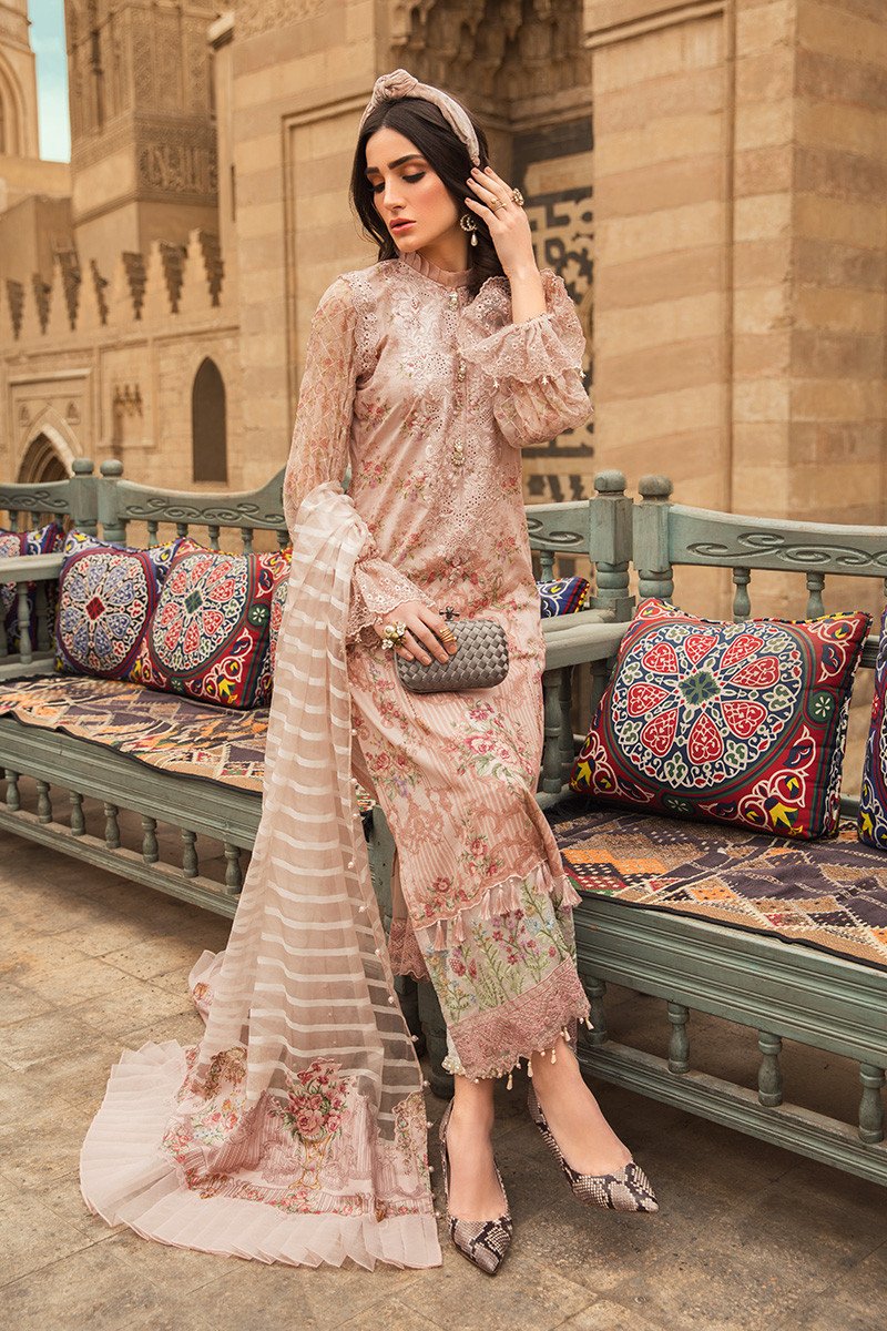 D-2002-A | Maria B. | Unstitched Fabrics | Spring Summer Lawn'20