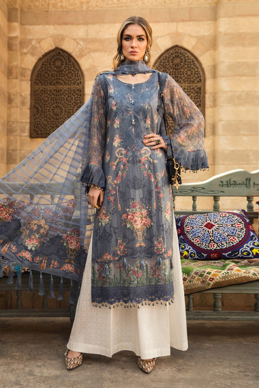 D-2002-B | Maria B. | Unstitched Fabrics | Spring Summer Lawn'20