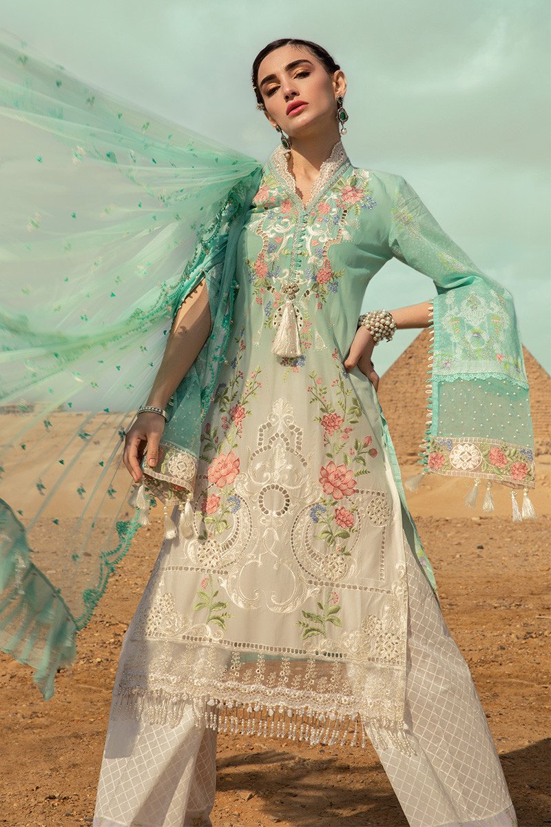 D-2003-B | Maria B. | Unstitched Fabrics | Spring Summer Lawn'20