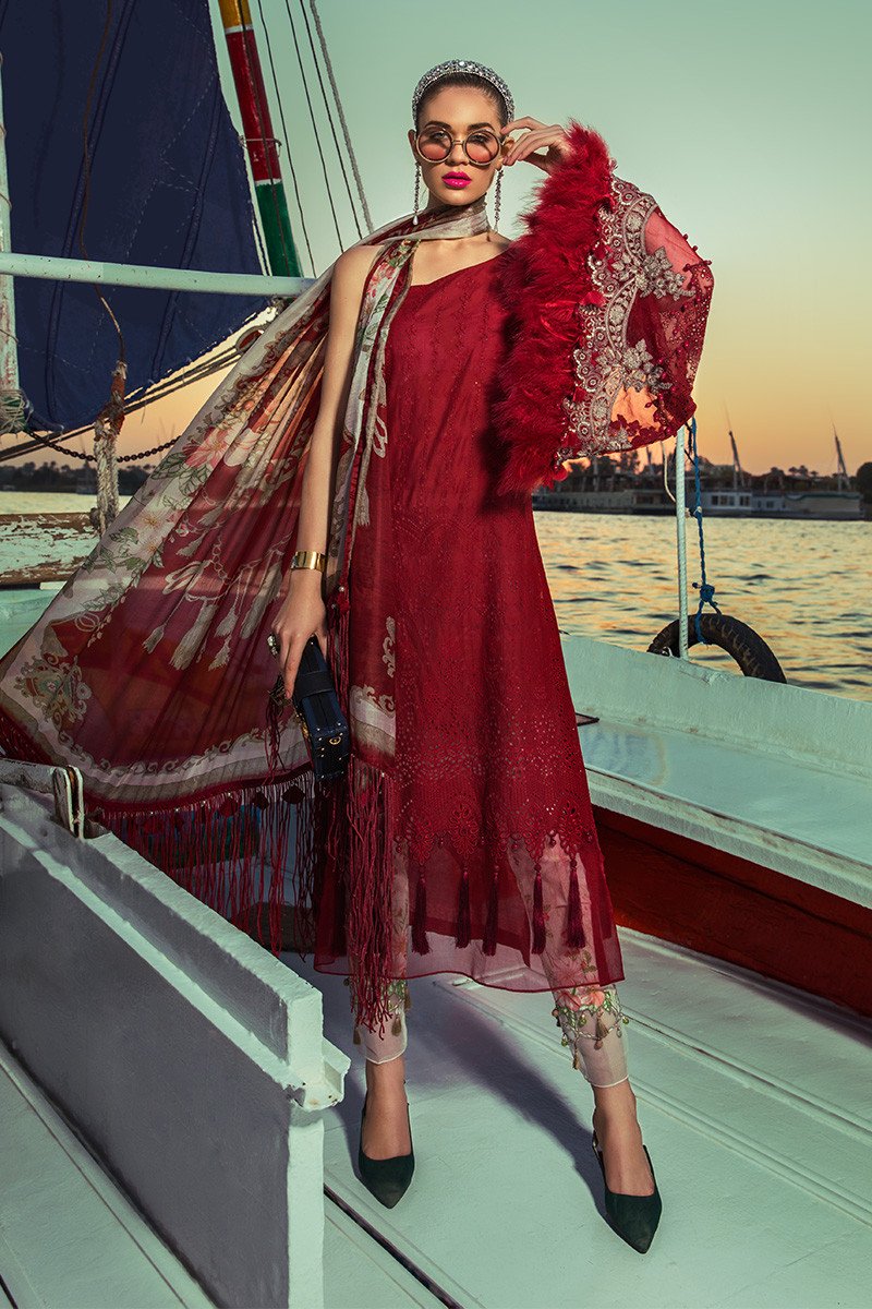 D-2004-A | Maria B. | Unstitched Fabrics | Spring Summer Lawn'20