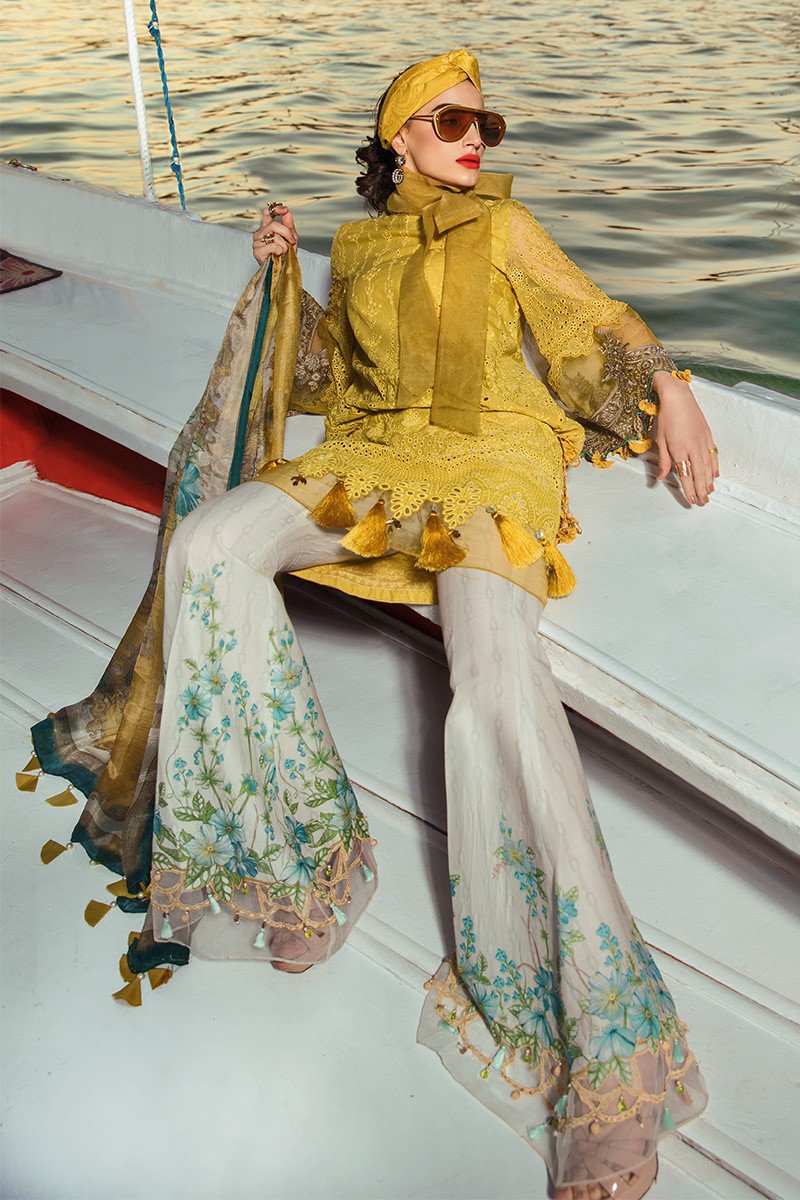 D-2004-B | Maria B. | Unstitched Fabrics | Spring Summer Lawn'20