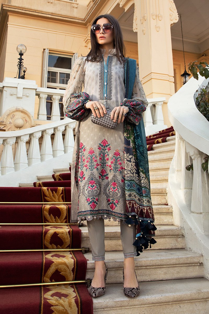 D-2007-B | Maria B. | Unstitched Fabrics | Spring Summer Lawn'20