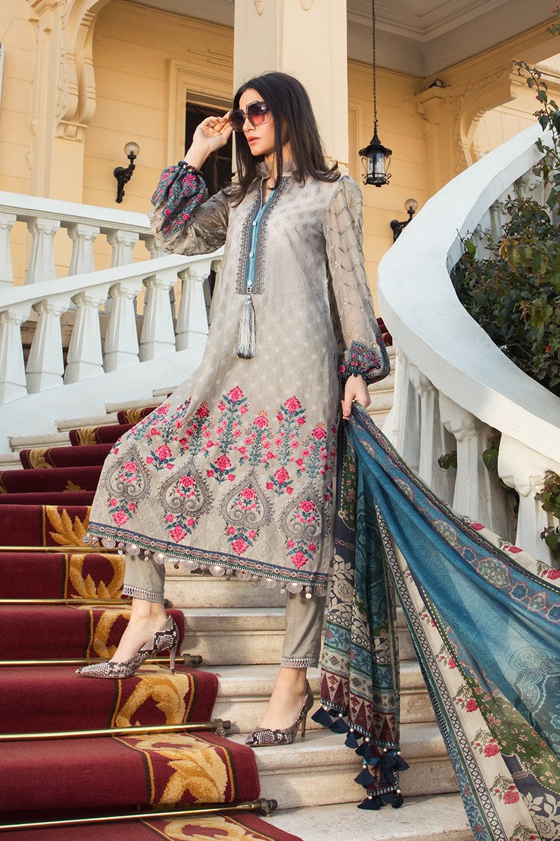 D-2007-B | Maria B. | Unstitched Fabrics | Spring Summer Lawn'20