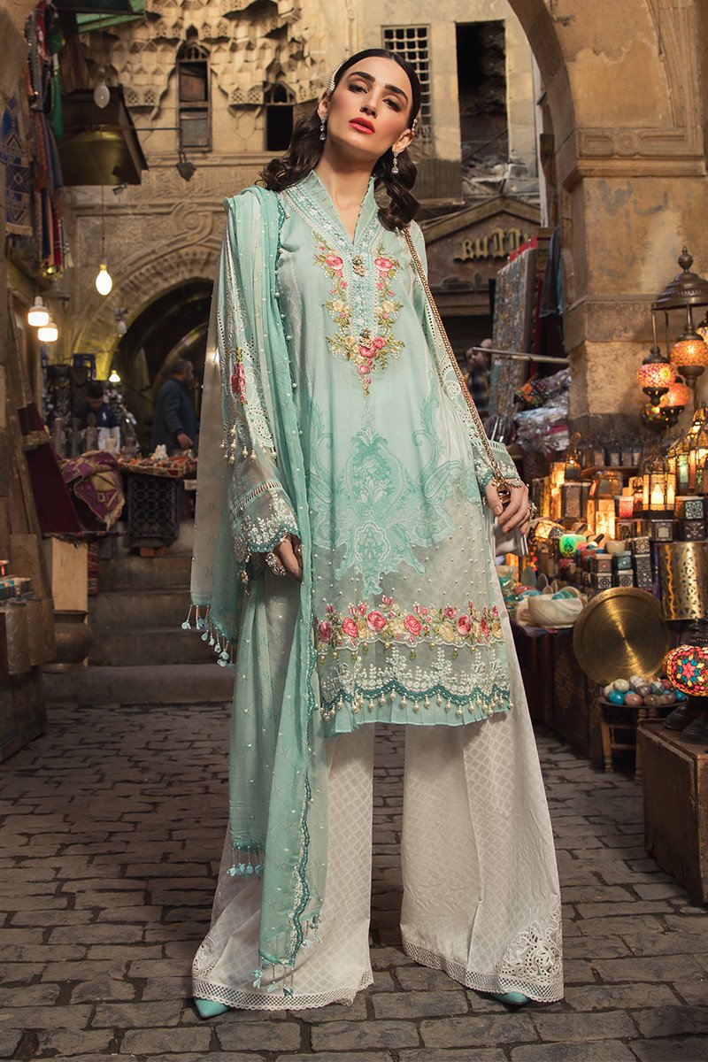 D-2008-A | Maria B. | Unstitched Fabrics | Spring Summer Lawn'20