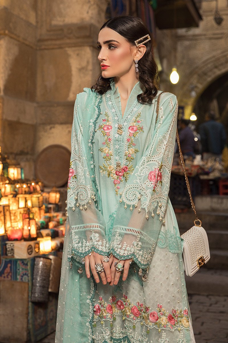 D-2008-A | Maria B. | Unstitched Fabrics | Spring Summer Lawn'20