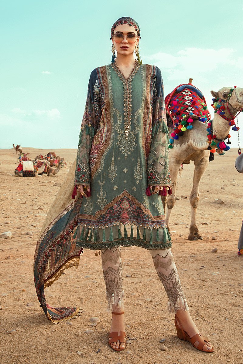 D-2010-A | Maria B. | Unstitched Fabrics | Spring Summer Lawn'20