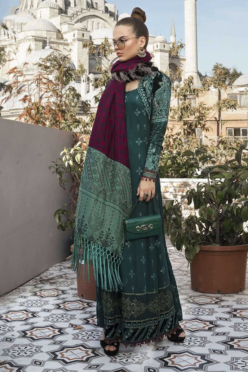 DL-01-Sea Green | Maria.B | Unstitched Linen | Winter/Fall 2020