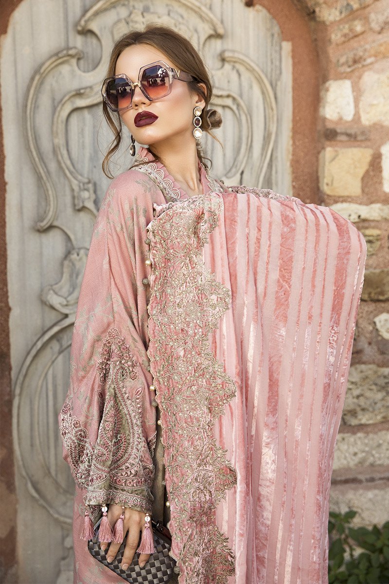 DL-02-Ash Pink | Maria.B | Unstitched Linen | Winter/Fall 2020
