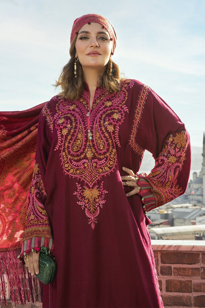 DL-808-Deep Pink | Maria.B | Unstitched Linen | Winter/Fall 2020