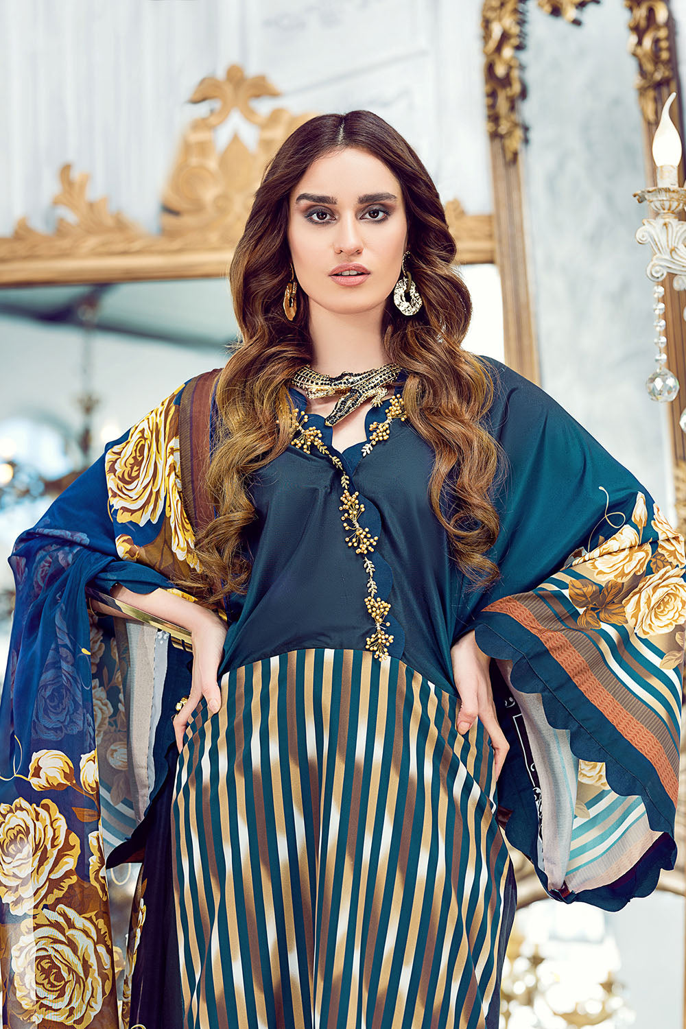 DGS-87 | GulAhmed | Lamis Digital Printed Satin Collection 2021