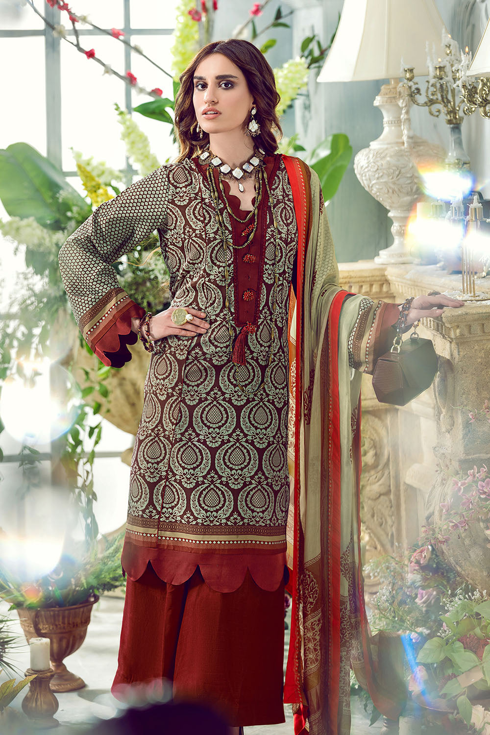 DGS-90 | GulAhmed | Lamis Digital Printed Satin Collection 2021