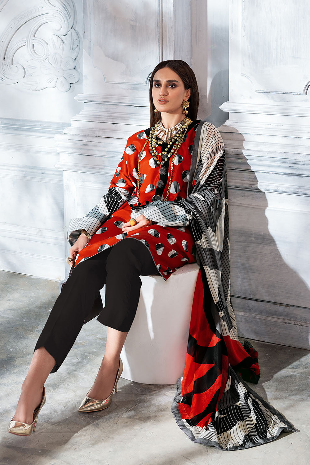 DGS-95 | GulAhmed | Lamis Digital Printed Satin Collection 2021