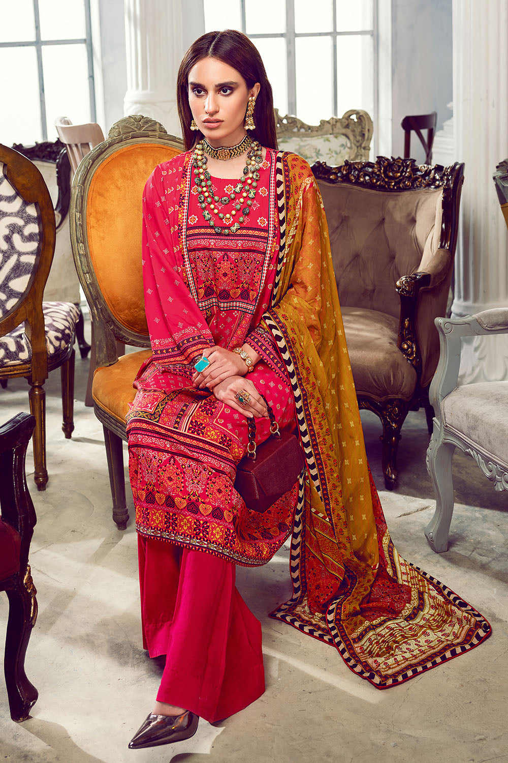 DGS-99 | GulAhmed | Lamis Digital Printed Satin Collection 2021