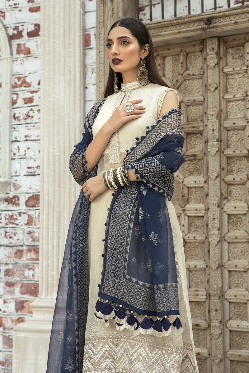 EL-20-06-Pearl White | Maria.B. | Eid Lawn Collection 2020