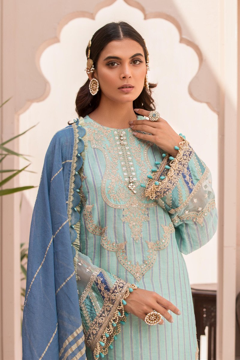 EL-21-07 - Blue | Maria B Eid Lawn Collection 2021