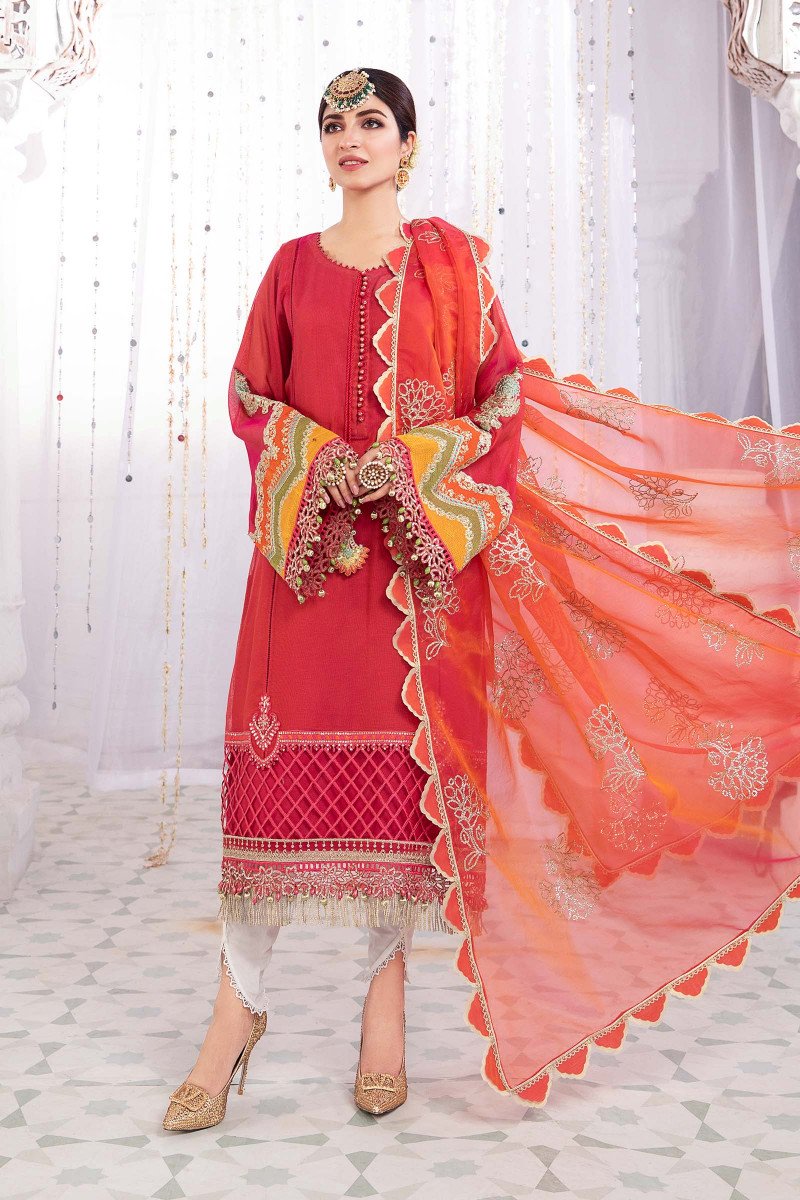 EL - 22 - 01 - Fuschia Pink | Maria B | Eid Lawn Collection 2022