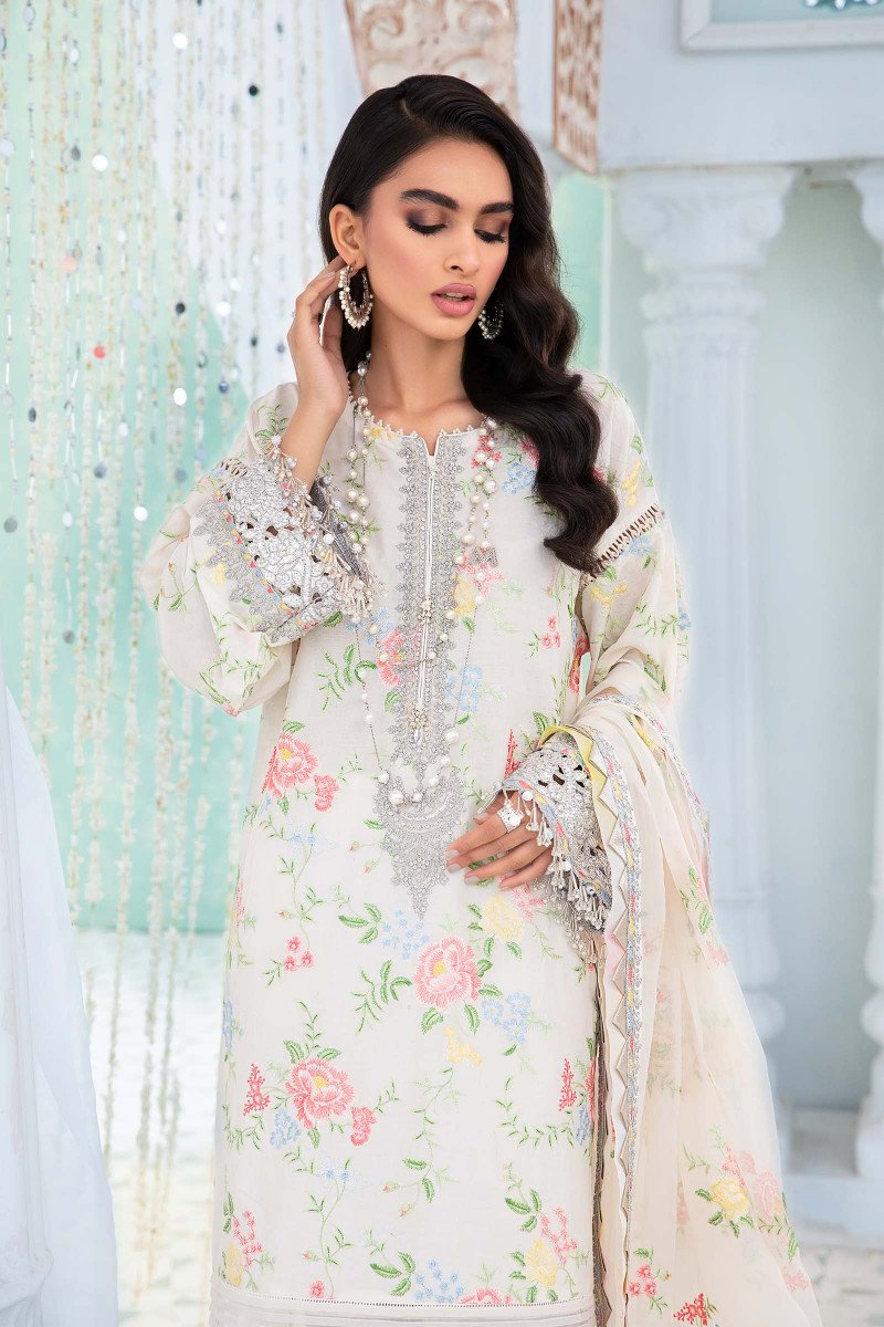 EL - 22 - 02 - White | Maria B | Eid Lawn Collection 2022