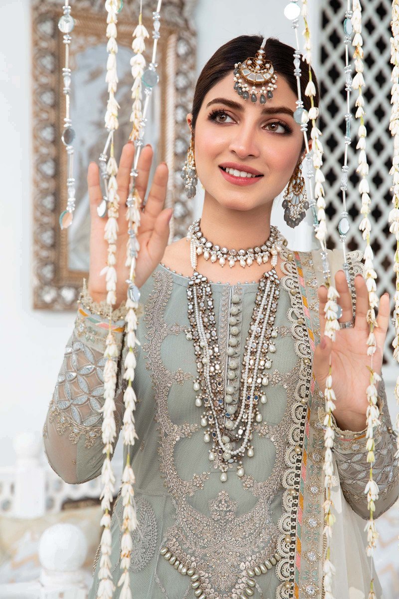 EL - 22 - 03 - Pista Green | Maria B | Eid Lawn Collection 2022