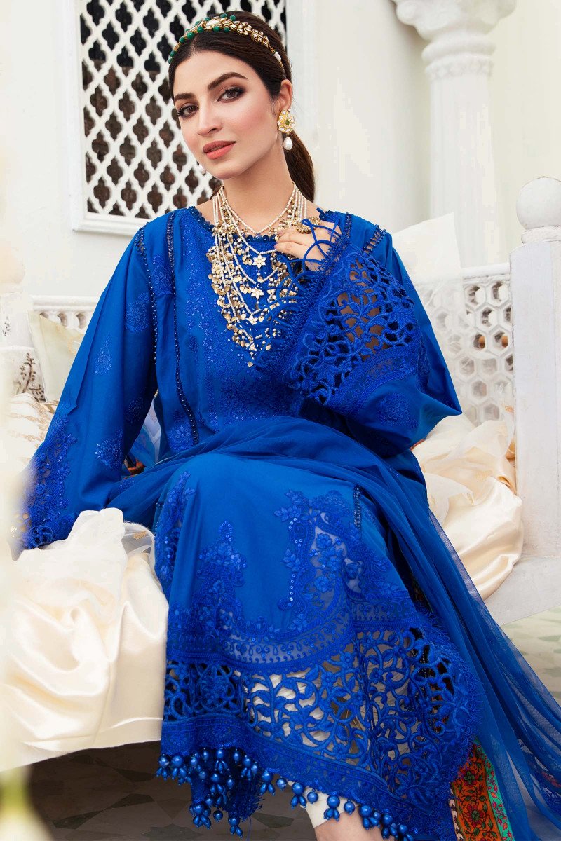 EL - 22 - 08 - Cobalt Blue | Maria B | Eid Lawn Collection 2022