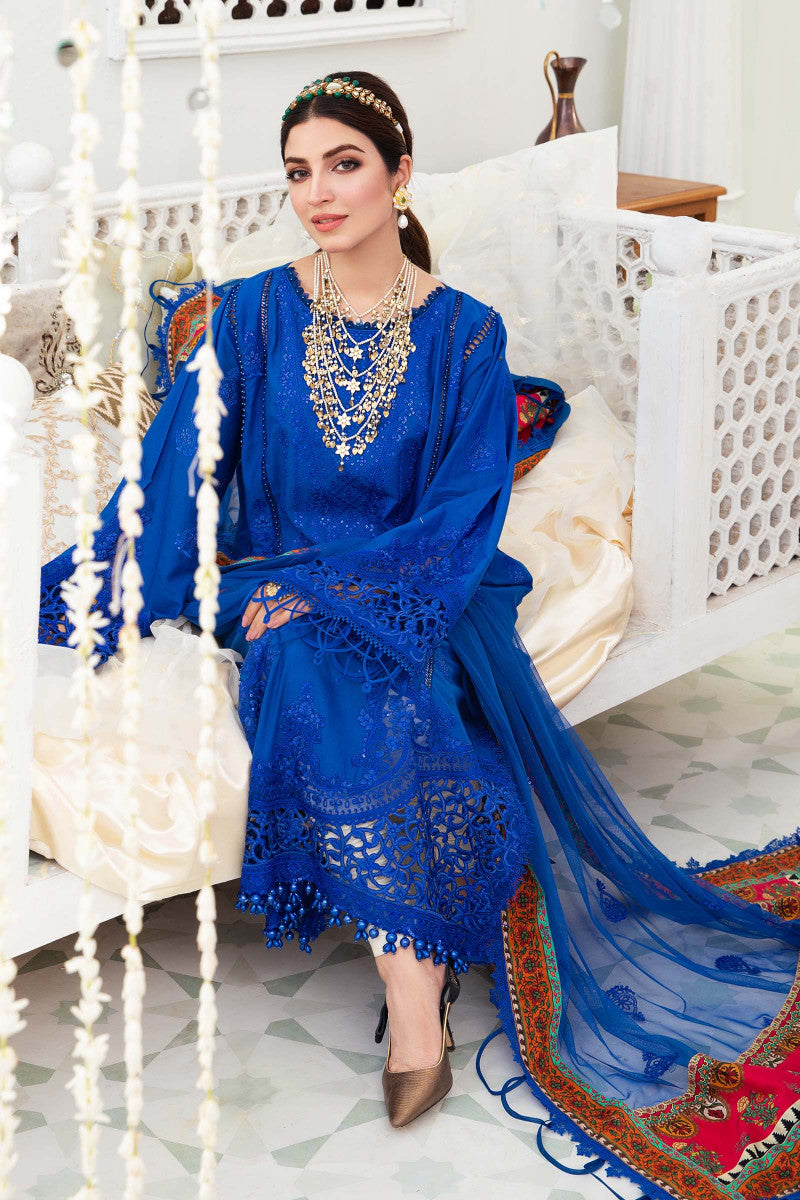 EL - 22 - 08 - Cobalt Blue | Maria B | Eid Lawn Collection 2022