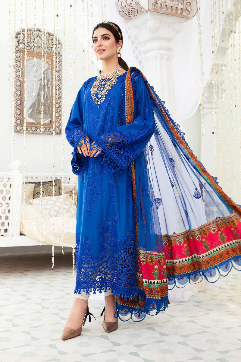 EL - 22 - 08 - Cobalt Blue | Maria B | Eid Lawn Collection 2022