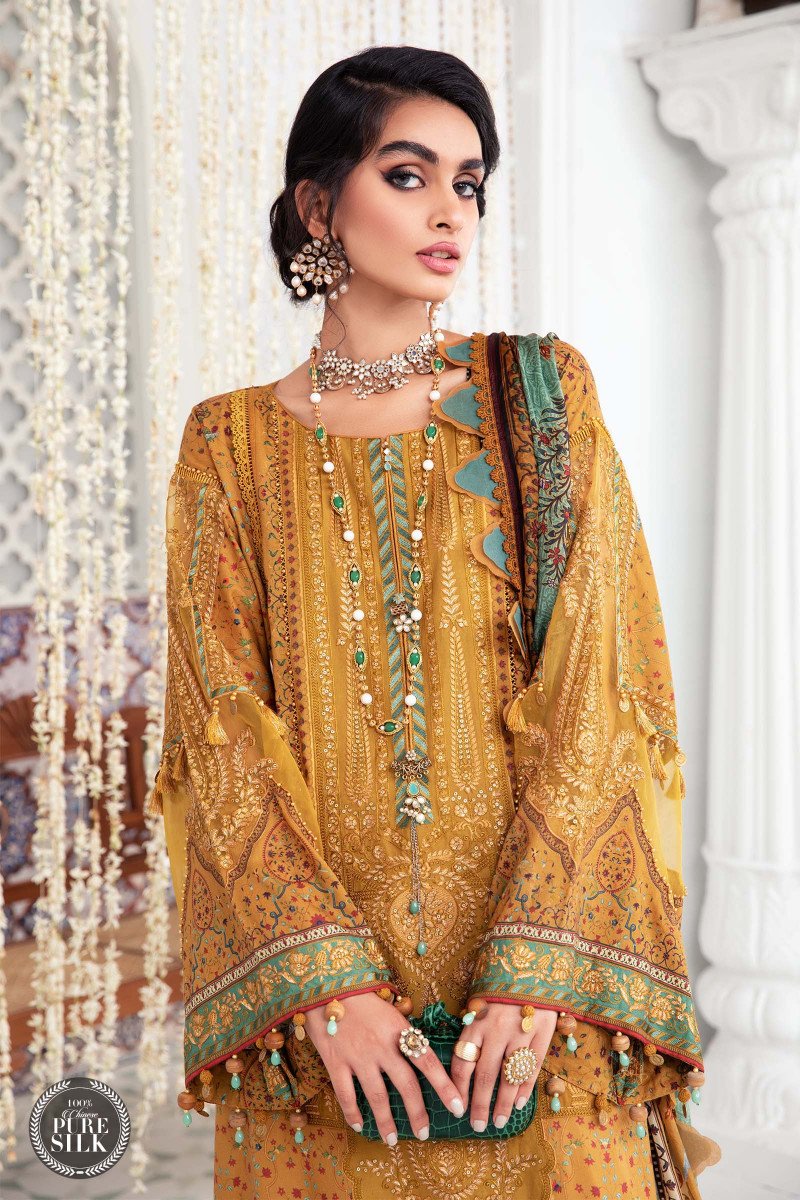 EL - 22 - 09 - Mustard | Maria B | Eid Lawn Collection 2022