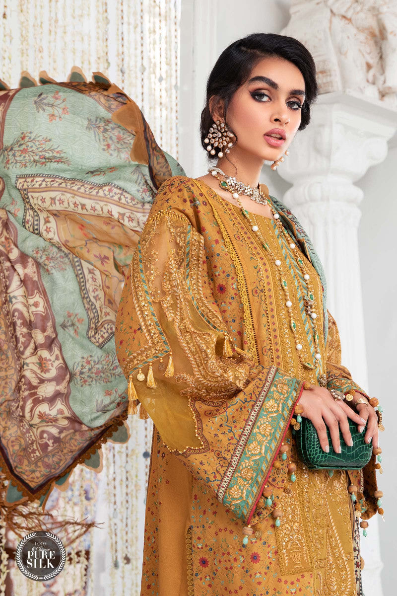 EL - 22 - 09 - Mustard | Maria B | Eid Lawn Collection 2022