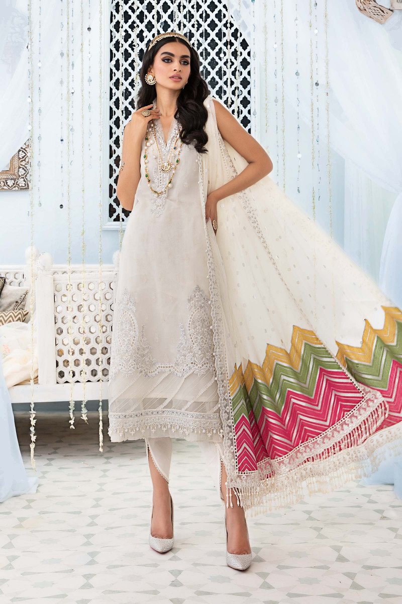 EL - 22 - 10 - Offwhite | Maria B | Eid Lawn Collection 2022