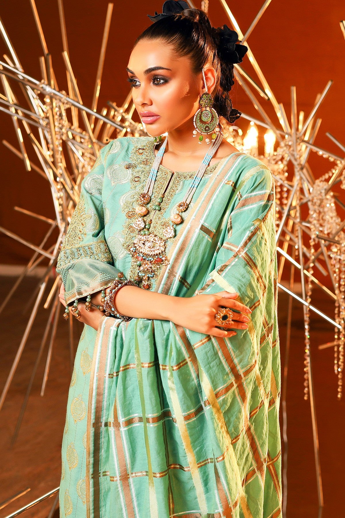 FC-01A-20-Ferozi | ALKARAM | Festive Collection' 20